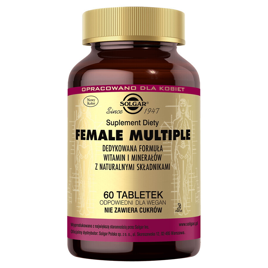 Shop Solgar Female Multiple, 60 Tabletten Solgar Female Multiple, 60 Tabletten
