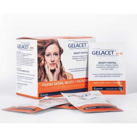 Gelacet Pulver mit Biotin, 5,7 g x 21 Beutel, Almirall 