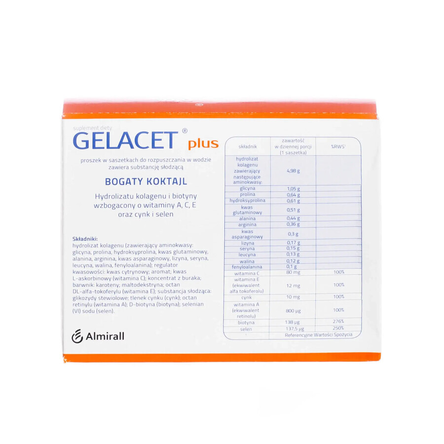 Gelacet Plus, 5.7 g x 21 sachets
