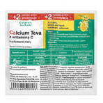 Calcio Teva con vitamina C, gusto arancia, 14 compresse effervescenti Calcio Teva con vitamina C, gusto arancia, 14 compresse effervescenti