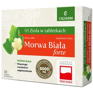 Kruiden in tabletten Mulberry White Forte, 30 tabletten