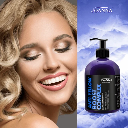Joanna Professional Anti-Yellow Boost Complex, farbintensives Shampoo, 500 g