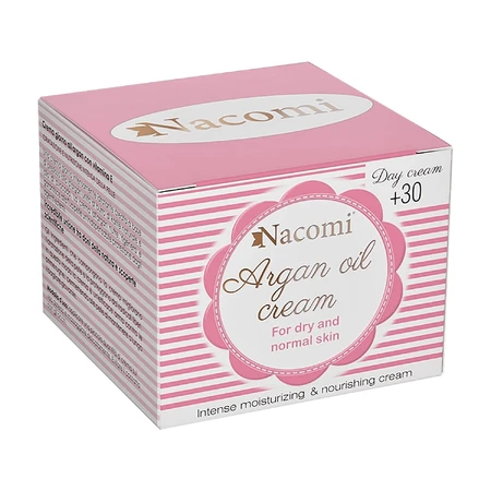 Nacomi, crème visage à l'argan 30+ avec vitamine E, jour, 50 ml