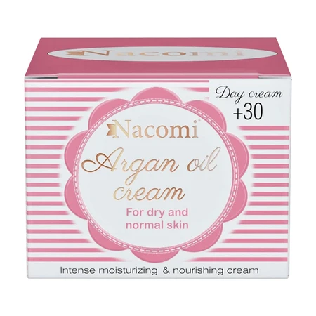 Nacomi, crème visage à l'argan 30+ avec vitamine E, jour, 50 ml