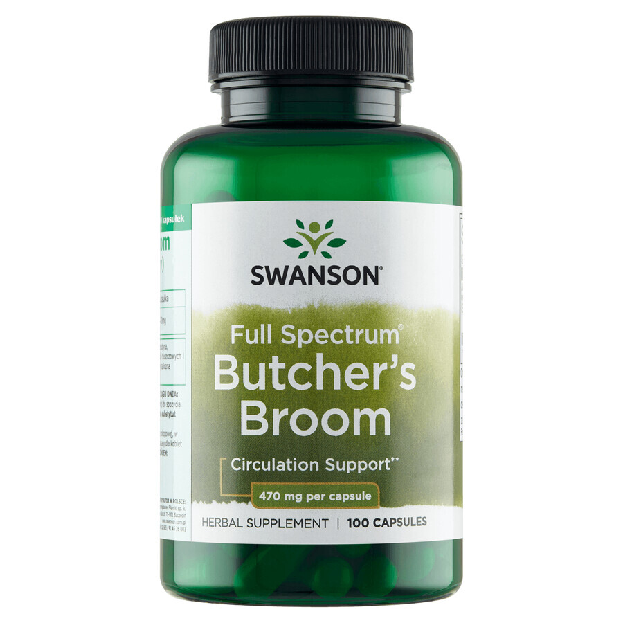 Boutique Swanson Full Spectrum Butcher`s Broom, Spiny Rush, 100 gélules Swanson Full Spectrum Butcher`s Broom, Spiny Rush, 100 gélules