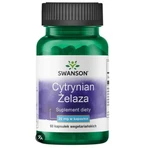 Swanson Iron Citrate, hierro 25 mg, 60 cápsulas vegetales