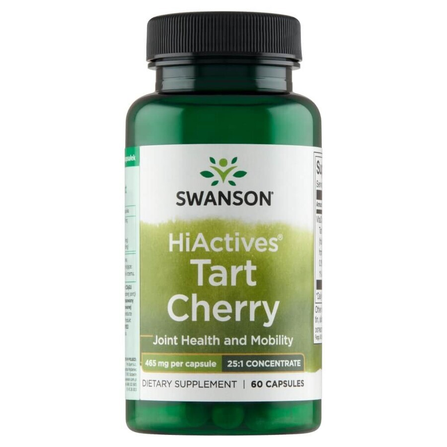 Comprar Swanson HiActives Extracto de cereza ácida, 60 cápsulas Swanson HiActives Extracto de cereza ácida, 60 cápsulas