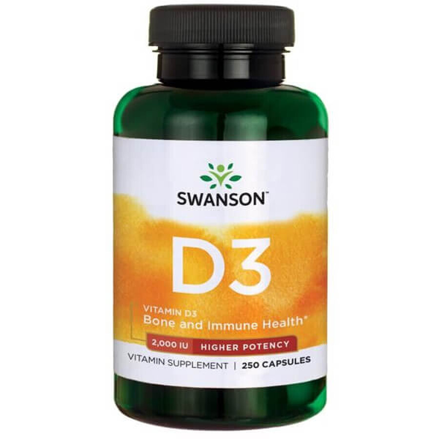 Boutique Swanson D3 2000 UI, 250 gélules Swanson D3 2000 UI, 250 gélules