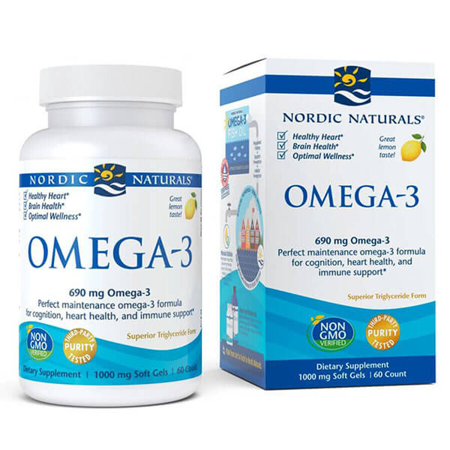 Winkel op Nordic Naturals Omega-3, citroensmaak, 60 capsules Nordic Naturals Omega-3, citroensmaak, 60 capsules