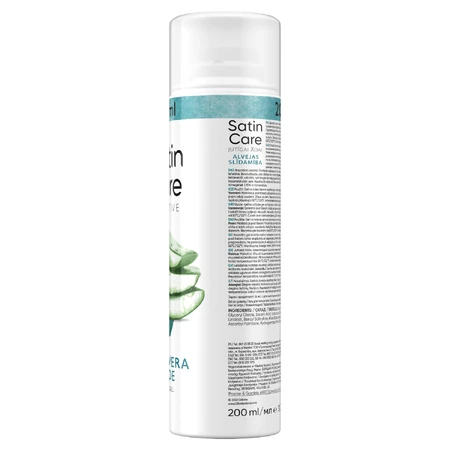 Gillette Satin Care, Gel de afeitar, Piel sensible, 200 ml