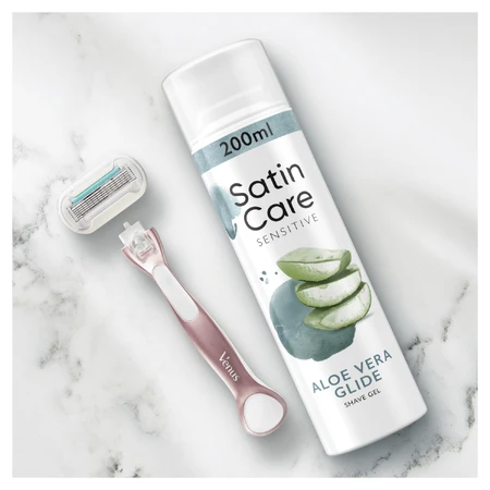 Gillette Satin Care, Gel de afeitar, Piel sensible, 200 ml