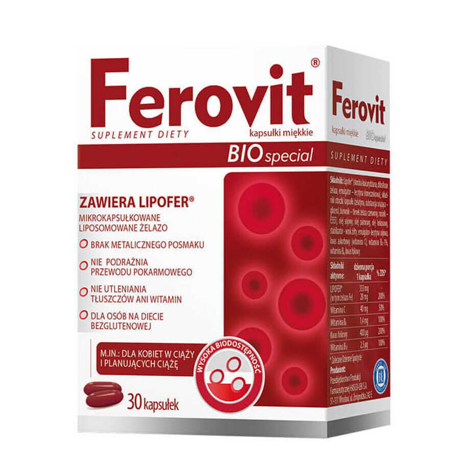 Ferovit Bio Special, 30 capsule molli