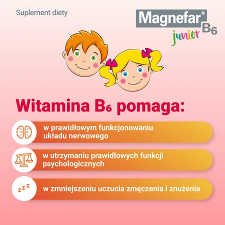 Magnefar B6 Junior 3+, sabor a frambuesa, 120 ml, Biofarm