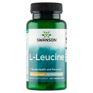 Swanson AjiPure L-Leucine, L-leucina 500 mg, 60 cápsulas vegetales