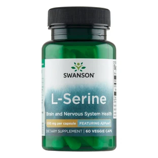 Swanson AjiPure L-Serine, L-Serine 500 mg, 60 plantaardige capsules
