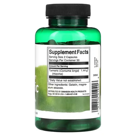 Swanson Full Spectrum Turmeric, cúrcuma, 100 cápsulas
