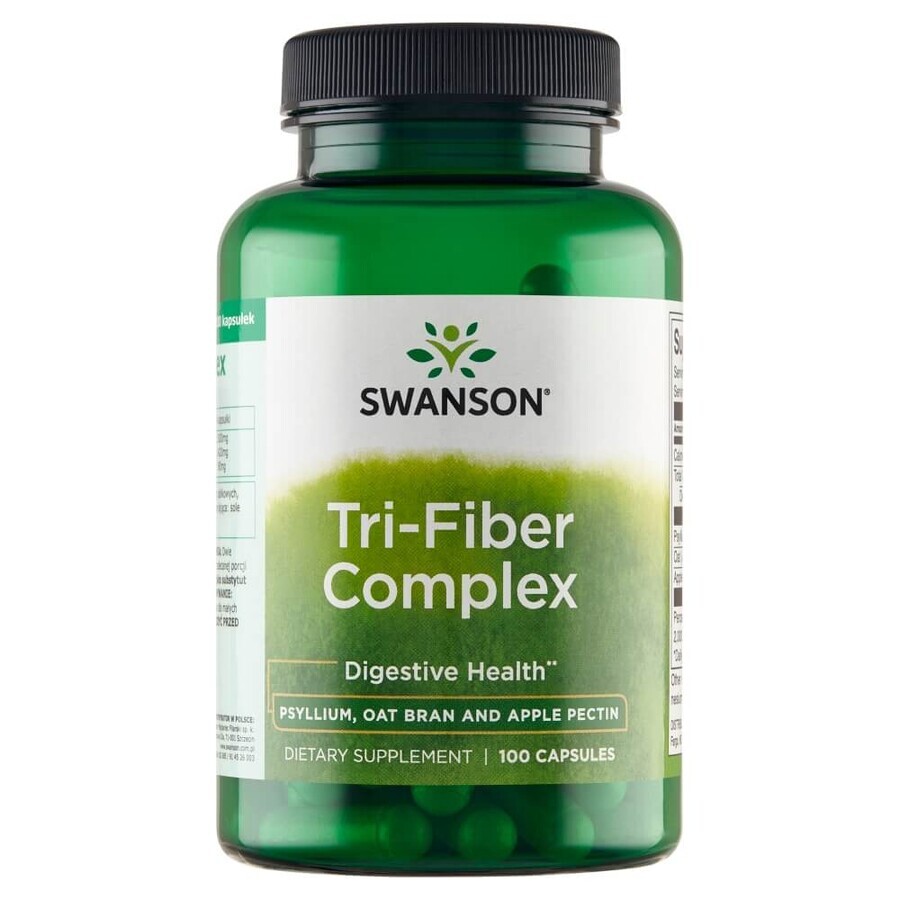 Boutique Swanson Tri-Fiber Complex, Psyllium + son + pectine, 100 gélules Swanson Tri-Fiber Complex, Psyllium + son + pectine, 100 gélules