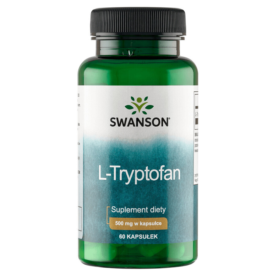Boutique Swanson L-Tryptophane, L-tryptophane 500 mg, 60 gélules Swanson L-Tryptophane, L-tryptophane 500 mg, 60 gélules