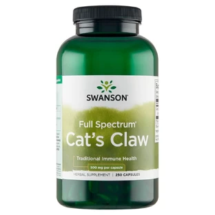 Swanson Cat's Claw, griffe de chat 500 mg, 250 gélules