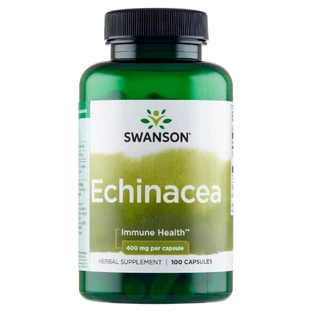 Swanson Echinacea 400 mg, equinácea morada, 100 cápsulas