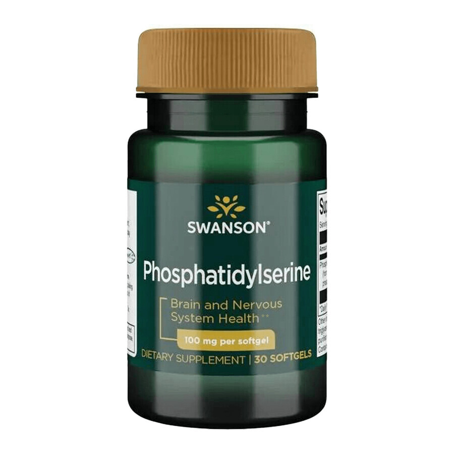 Boutique Swanson Phosphatidylserine 100 mg, phosphatidylserine, 30 gélules Swanson Phosphatidylserine 100 mg, phosphatidylserine, 30 gélules