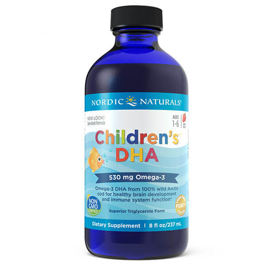 Winkel op Nordic Naturals DHA Omega-3 voor kinderen van 1-6 jaar, aardbeiensmaak, 237 ml Nordic Naturals DHA Omega-3 voor kinderen van 1-6 jaar, aardbeiensmaak, 237 ml