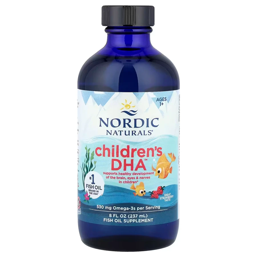 Nordic Naturals Children's DHA Omega-3, pour les enfants de 1 à 6 ans, goût fraise, 237 ml