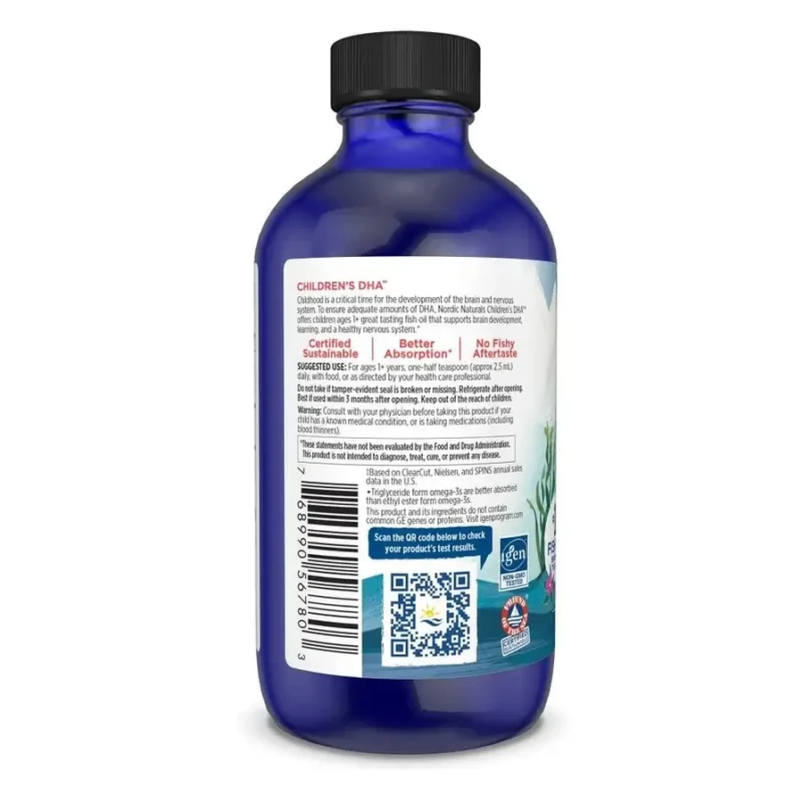 Nordic Naturals Children's DHA Omega-3, pour les enfants de 1 à 6 ans, goût fraise, 237 ml