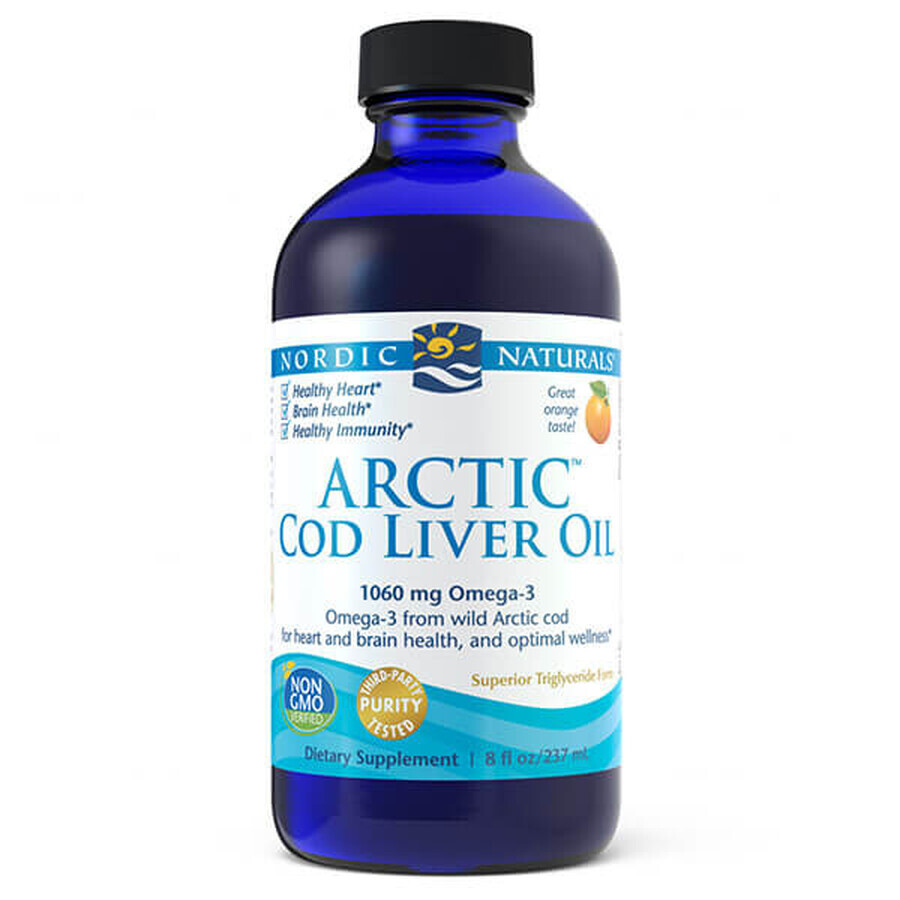 Acquista Nordic Naturals Olio di fegato di merluzzo artico, gusto arancia, 237 ml Nordic Naturals Olio di fegato di merluzzo artico, gusto arancia, 237 ml