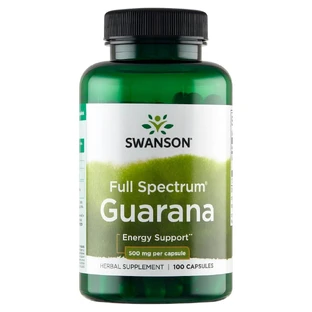 Swanson Full Spectrum Guaraná, semillas de guaraná, 100 cápsulas