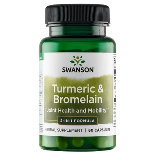 Swanson Kurkuma &amp; Bromelaïne, kurkuma en bromelaïne, 60 capsules