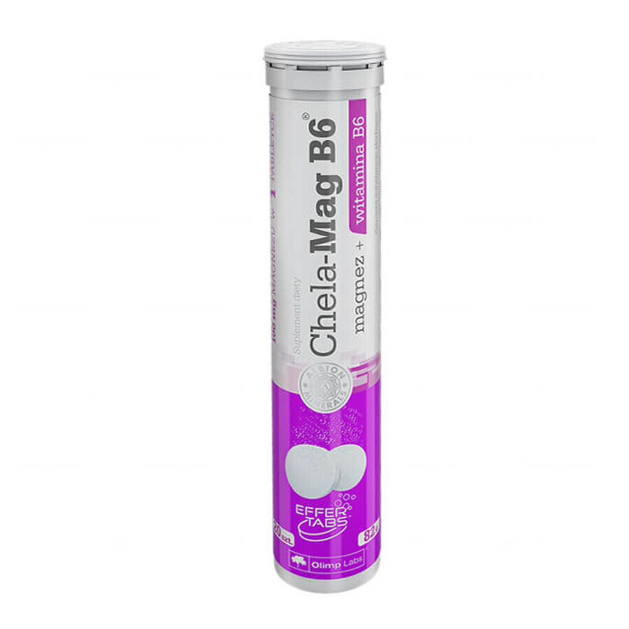 Boutique Olimp, Chela-Mag B6, goût orange, 20 comprimés effervescents Olimp, Chela-Mag B6, goût orange, 20 comprimés effervescents