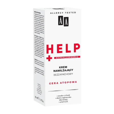 AA Help, Atopic Skin, crème hydratante sans parfum, 50 ml