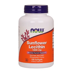 Now Foods Sonnenblumenlecithin, Sonnenblumenkernlecithin 1200 mg, 100 Weichkapseln