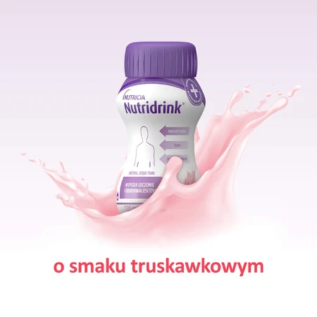 Nutridrink, suplemento nutricional, sabor fresa, 4 x 125 ml