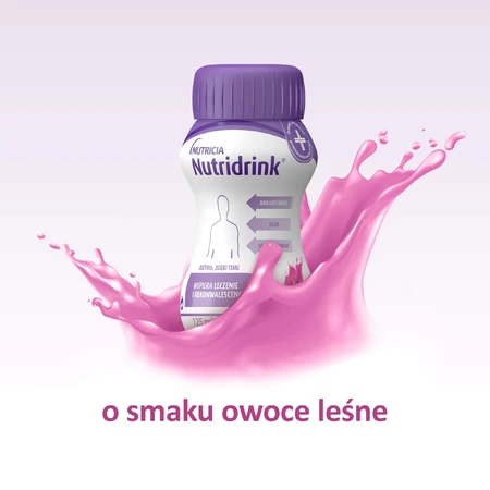 Nutridrink, suplemento nutricional, sabor frutas del bosque, 4 x 125 ml