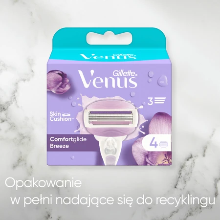 Gillette Venus Breeze, insertos de repuesto, 4 piezas