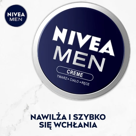 Nivea Men Creme, crème pour le visage, le corps et les mains pour hommes, 75 ml
