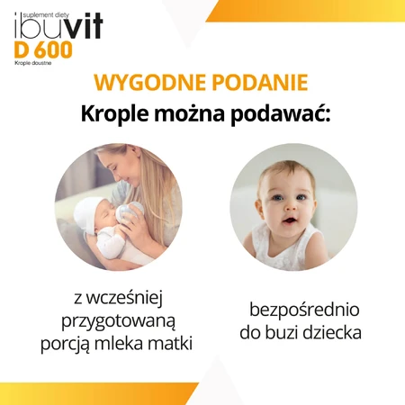 Ibuvit D 600, vitamine D voor zuigelingen en kinderen, orale druppels, 10 ml