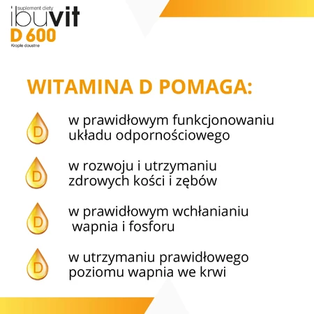 Ibuvit D 600, vitamine D voor zuigelingen en kinderen, orale druppels, 10 ml