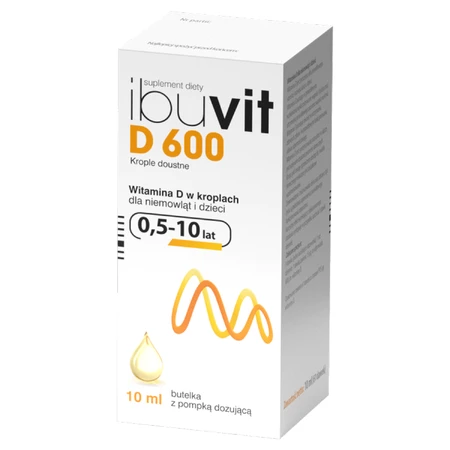 Ibuvit D 600, vitamine D voor zuigelingen en kinderen, orale druppels, 10 ml