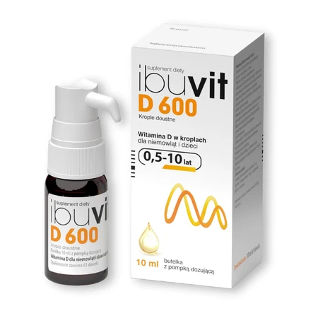 Ibuvit D 600, vitamine D voor zuigelingen en kinderen, orale druppels, 10 ml