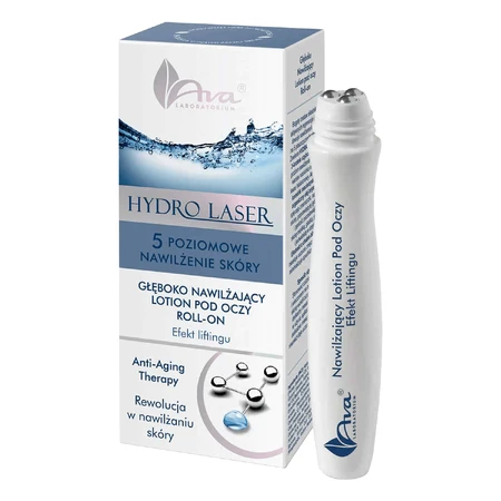 Ava Hydro Laser, diep hydraterende ooglotion, roll-on, 15 ml