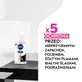Nivea, antitranspirante roll-on, Invisible Blanco y Negro, Transparente, 50 ml