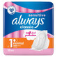 Always Classic Sensitive, assorbenti igienici con ali, normali, 10 pz.