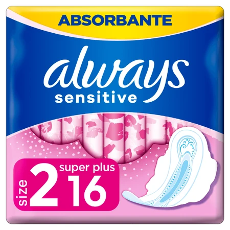 Always Ultra Sensitive maandverband met vleugels, Super Plus, 16 stuks
