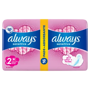 Always Ultra Sensitive maandverband met vleugels, Super Plus, 16 stuks