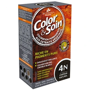 Color&amp;Soin, hair dye, 4N, natural gray, 135 ml