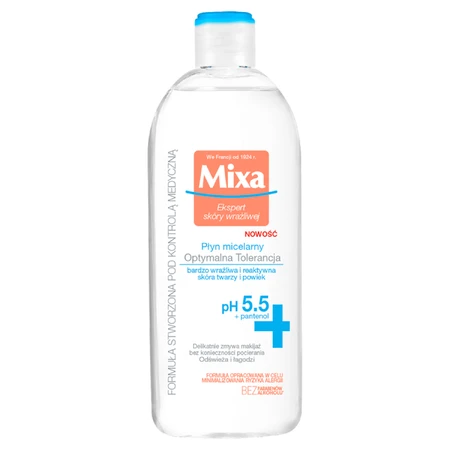 Mixa Optimal Tolerance, fluido micelar, pieles sensibles, 400 ml