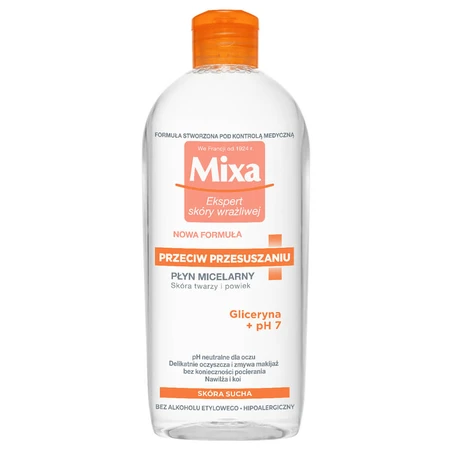 Mixa Anti-Dryness, Lotion micellaire, peau sèche, 400 ml